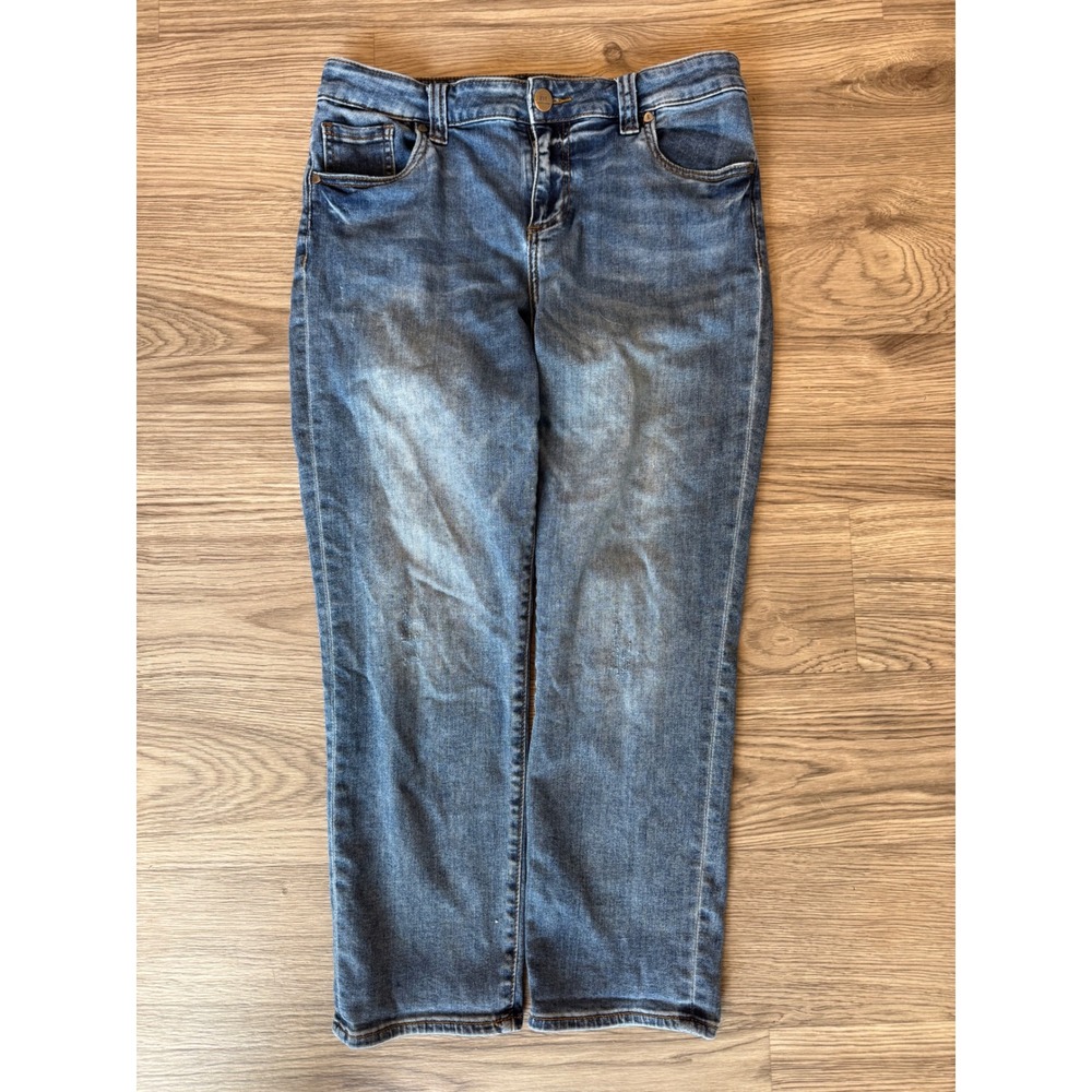 KUT from the Kloth Womens Size 8 Straight Leg Jeans Medium Wash Blue Denim
